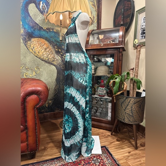 H&M Teal and Black Maxi Dress - Picture 4 of 7